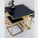 Pizza Square Five Set Coffee Table Gold